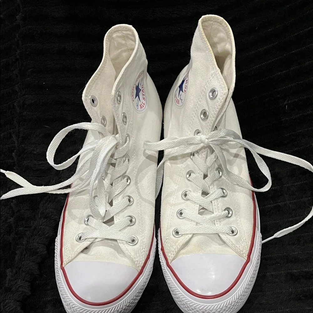 Converse White High-Top Sneakers - Picture 1 of 4